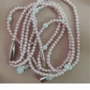 Premium  Pink Pearl Earbuds 3.5mm